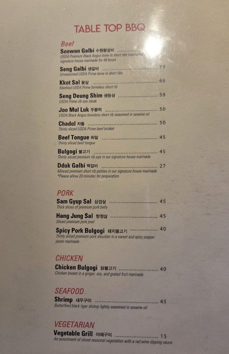 Soowon Galbi Menu - Image 2